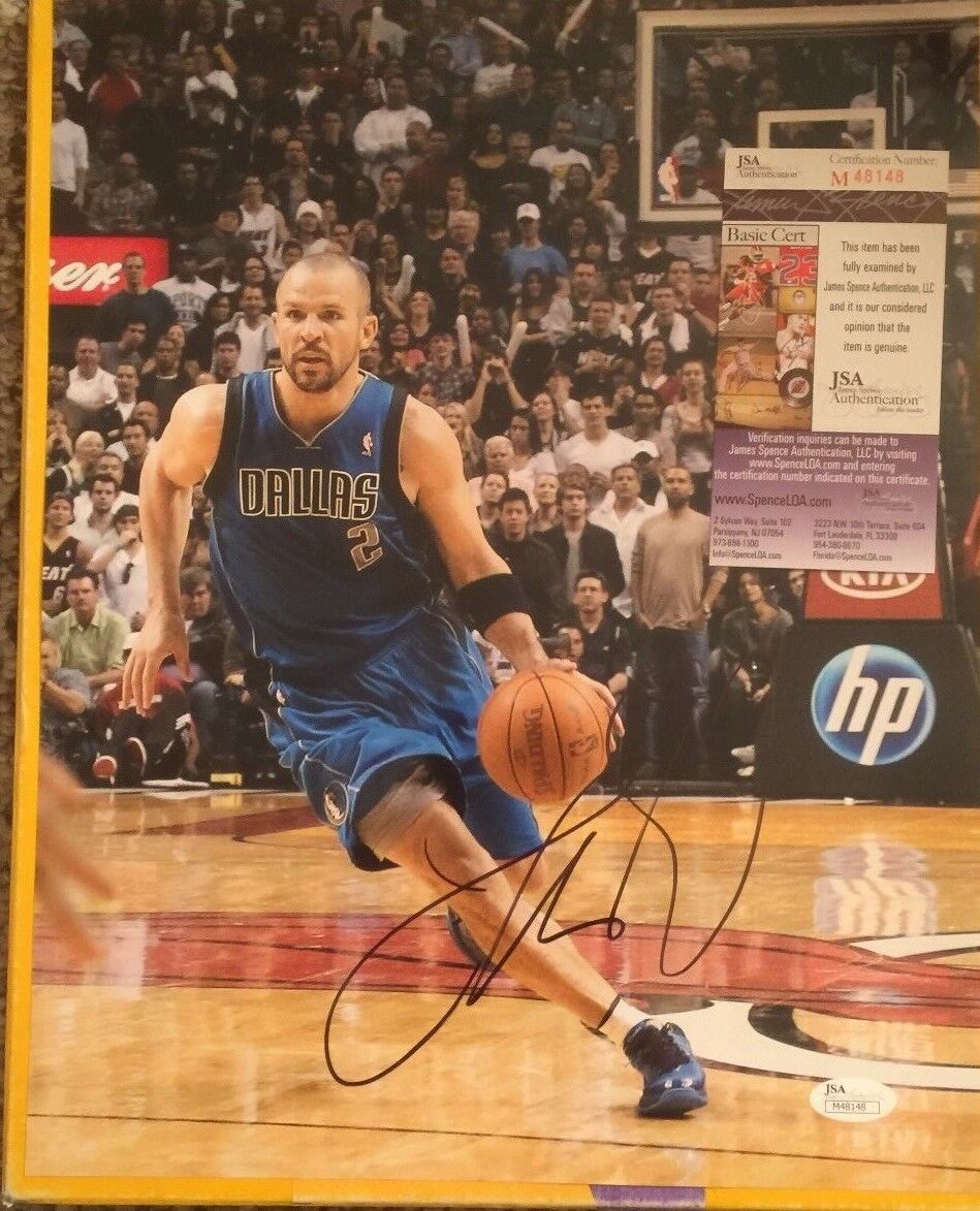 JASON KIDD AUTOGRAPH 11X14 DALLAS MAVERICKS Photo Poster painting JSA CERTIFIED