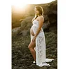 Pregnant Maternity Photography Front Fork Lace Maxi Dress