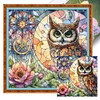 Glass Painting-Owl-11CT Stamped Cross Stitch 40*40cm/15.75*15.75in