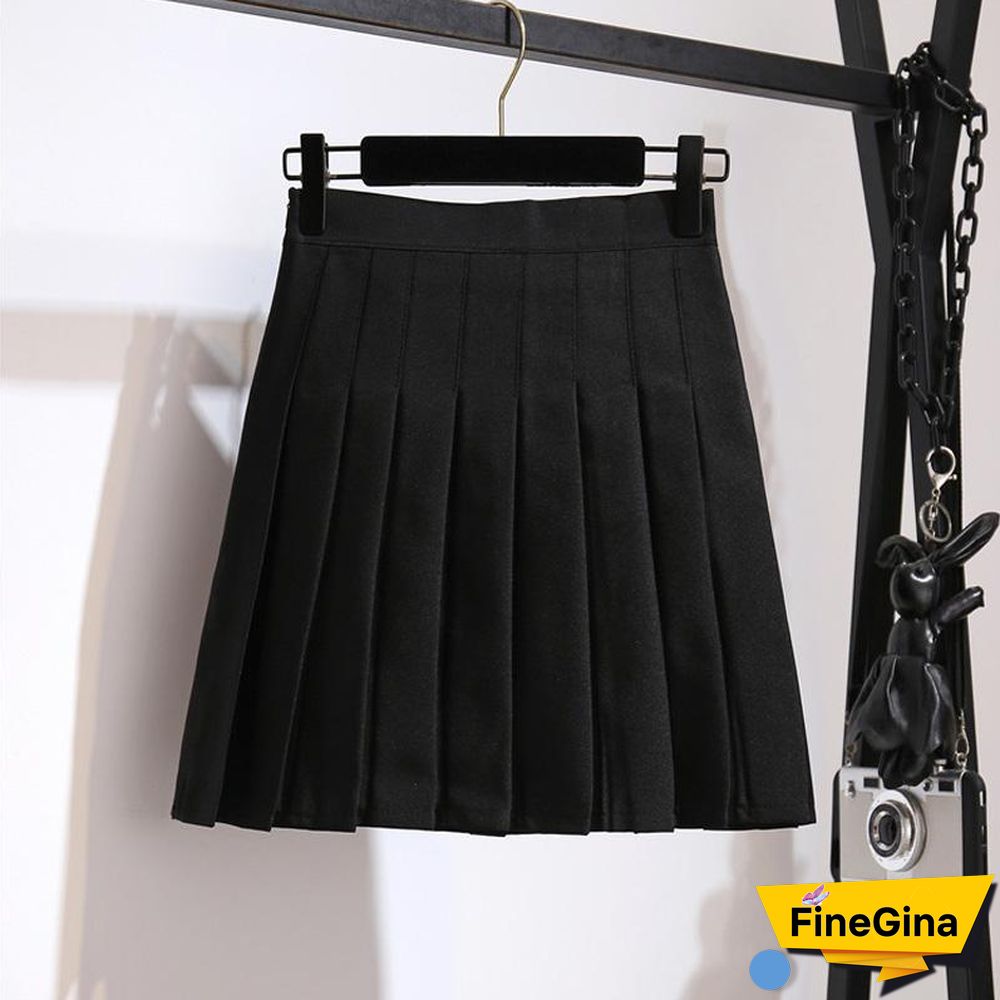Cute Off Shoulder Tee+Pleated Skirt P11161