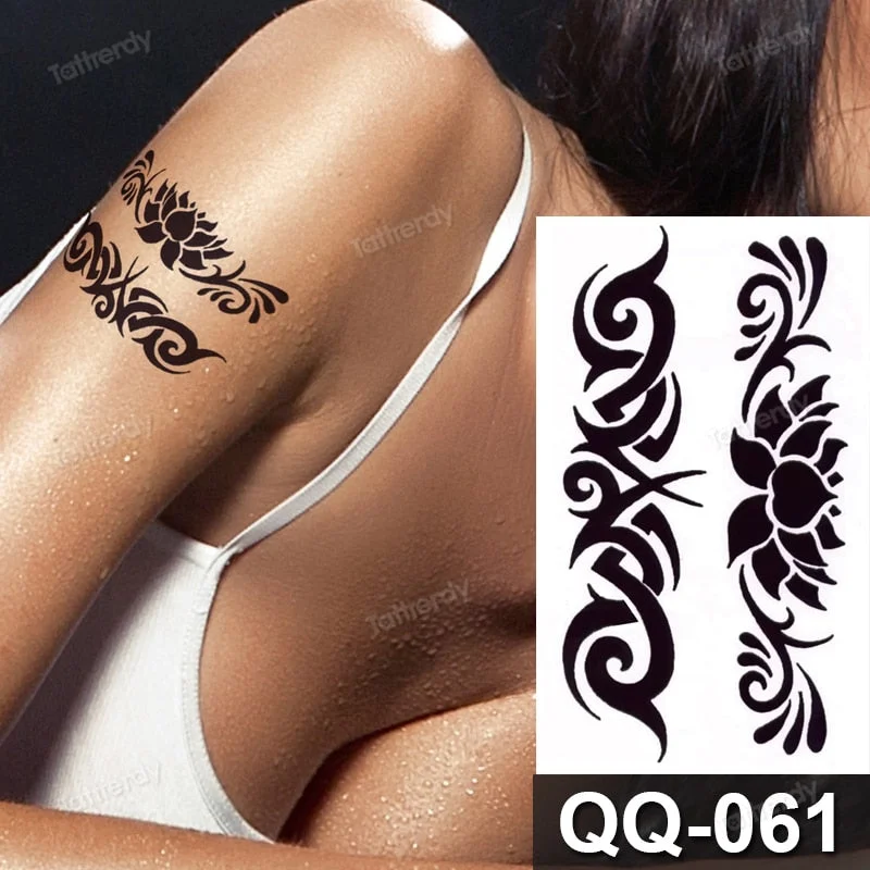 Waterproof Temporary Tattoo Sticker Tiger Lion King Compass Pattern Fake Tatto Flash Tatoo Small Body Art for Kids Women Men