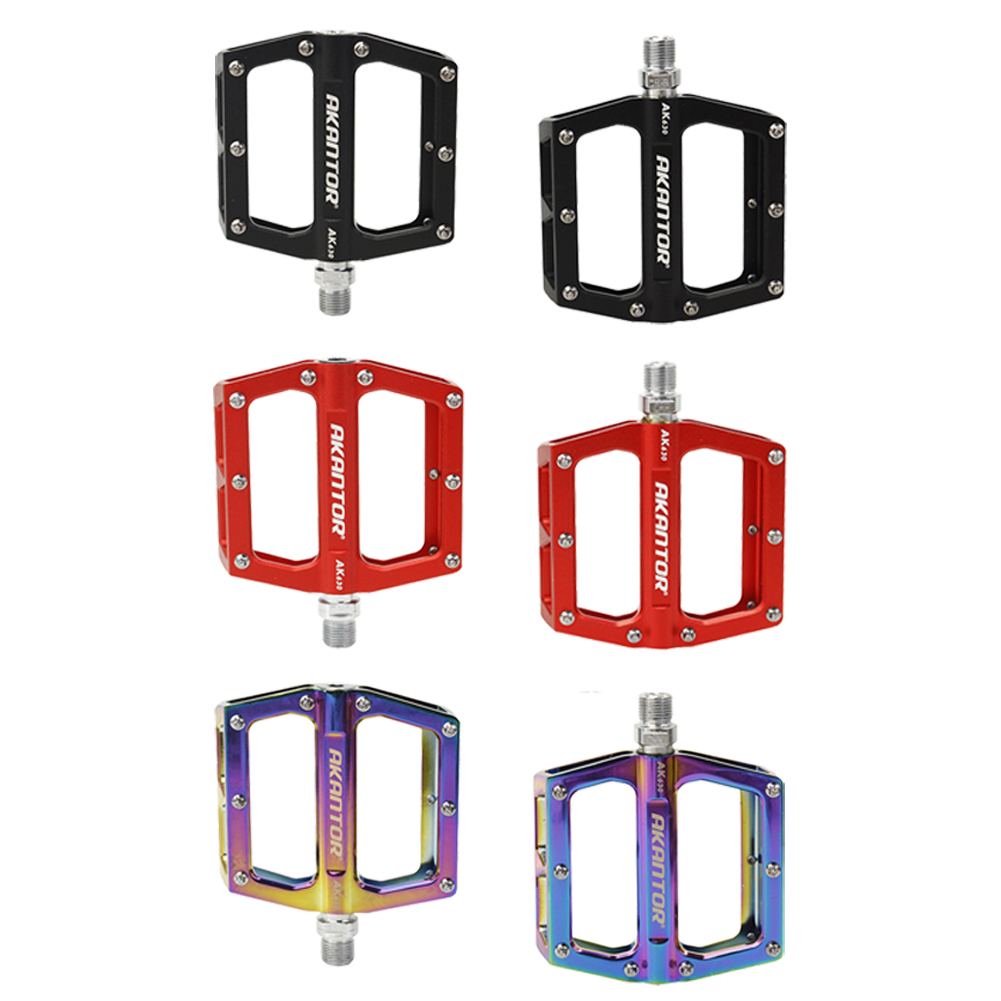 

Bicycle Pedals Sealed Bearing Anti Slip Aluminum Pedals for MTB Road Bike, Red, 501 Original