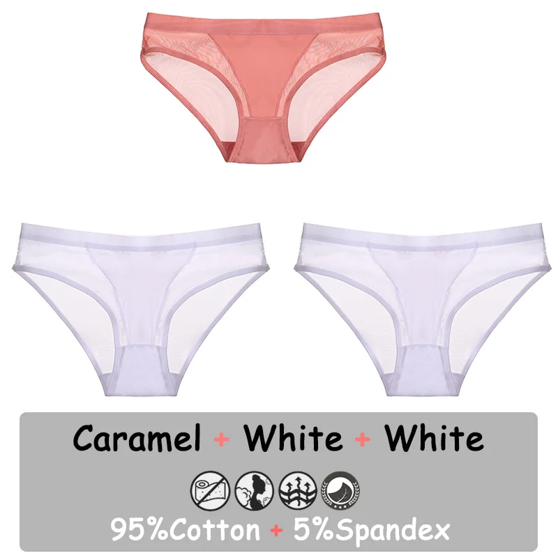 Billionm Seamless Panties Sexy Lingerie Mesh Female Underwear See-Through Underpants Low-Waist Briefs Girls Intimate Pantys