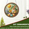Easter 2D Flat DIY Hanging Diamond Art Ornament Home Window Pendant (Bunny)
