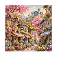 Spring Flower Castle - Pearls Painting