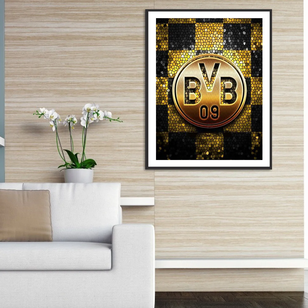 Diamond Painting - Full Round Drill - Dortmund Badge(30*40cm)