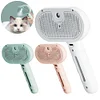 3 in 1 Pet Steam Brush with Release Button Pet Spray Hair Removal Comb Cat Brush