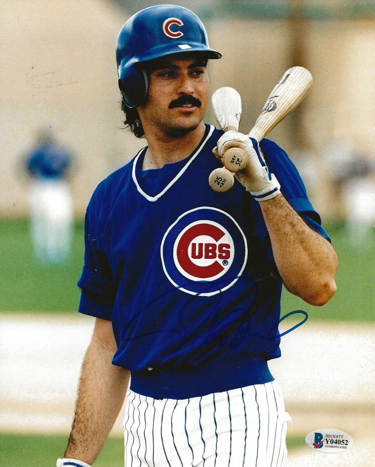 Rafael Palmeiro signed Chicago Cubs 8x10 Photo Poster painting autographed BAS Beckett