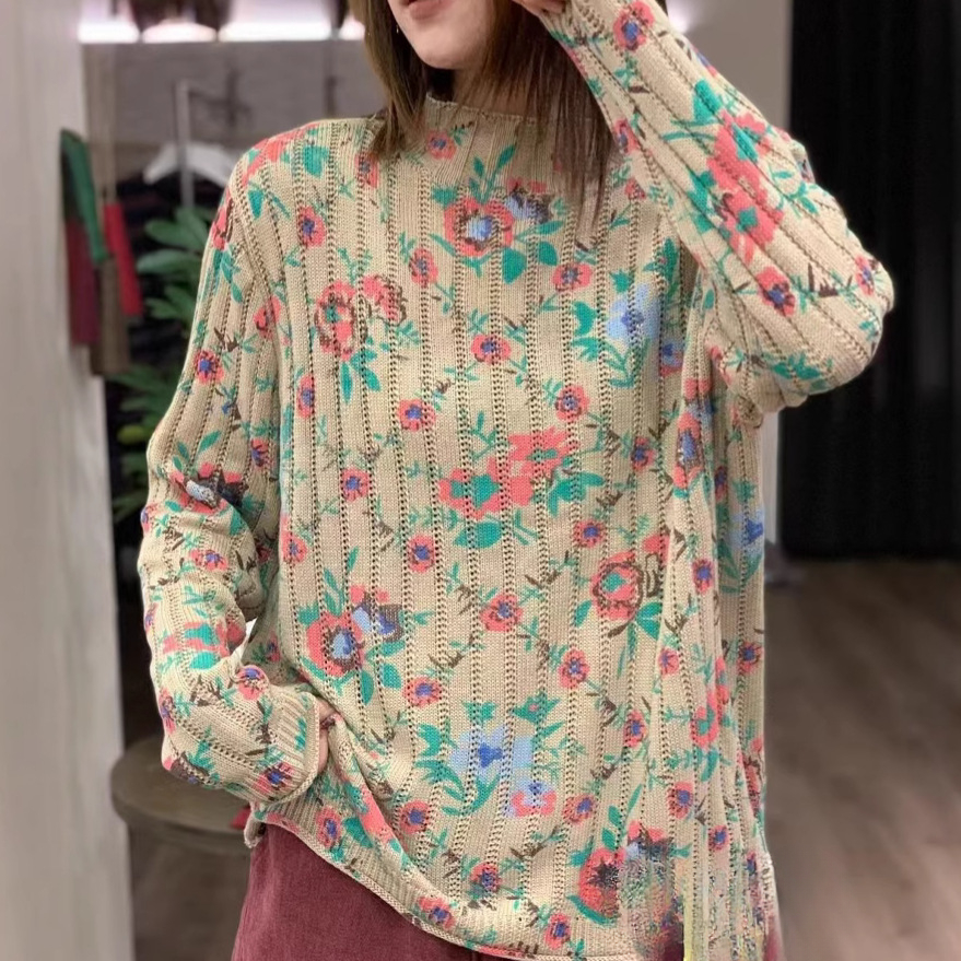 Chicfifth Sweater Women Winter Long Sleeve High Quality Autumn Vintage Top Knitted Cardigan