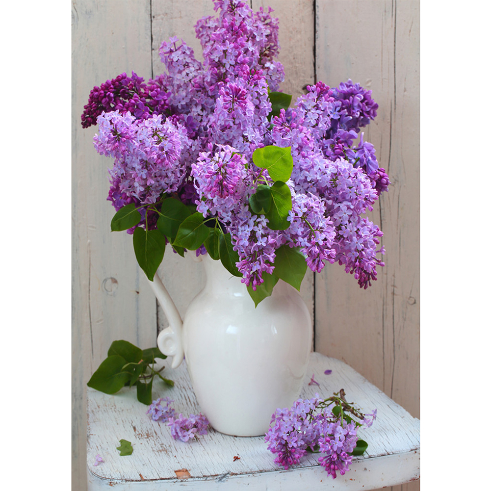 

30*40CM-Round Drill Diamond Painting-Lilac Flower, 501 Original