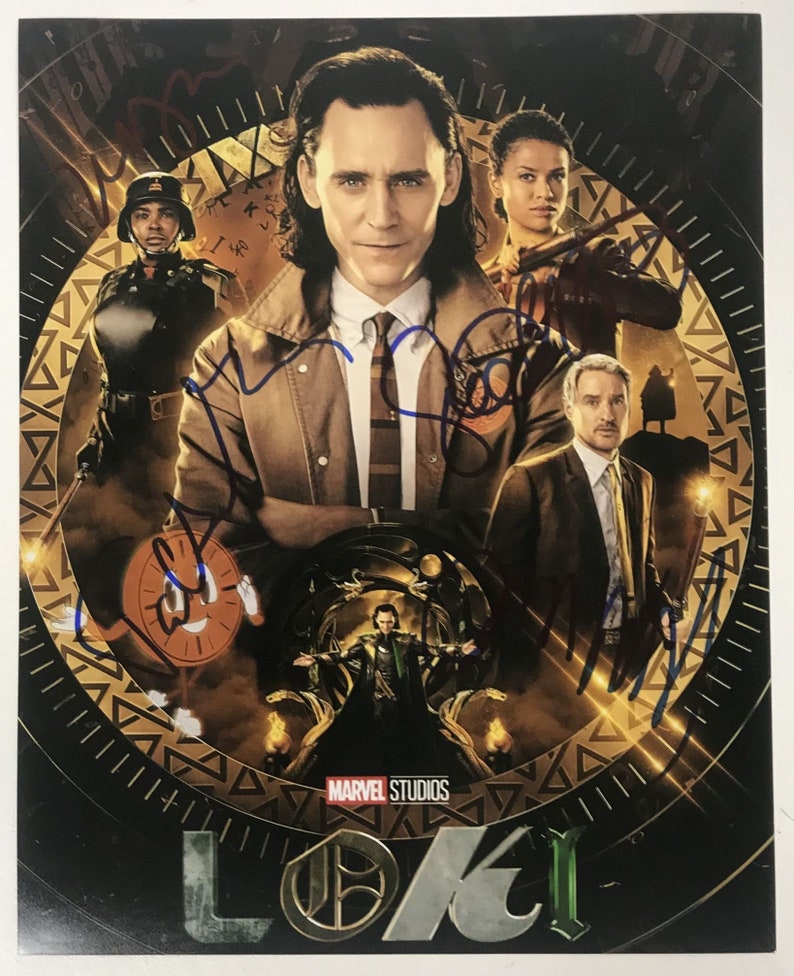 Loki Cast Signed Autographed Glossy 8x10 Photo Poster painting - COA Matching Holograms