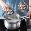 304 stainless steel extra thick one-piece steamer with steaming grid, uncoated non-stick cooking pot