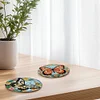 8pcs Butterfly DIY Diamond Painting Coasters Kits with Holder Wooden Coaster