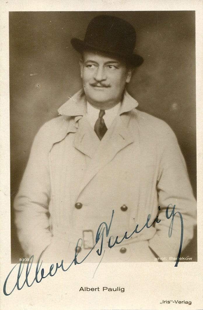 Albert Paulig autograph German silent film actor signed vintage Photo Poster painting