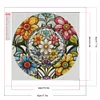 (40*40cm)DIY Round Partial AB Drill Diamond Painting - Stained Glass Flower