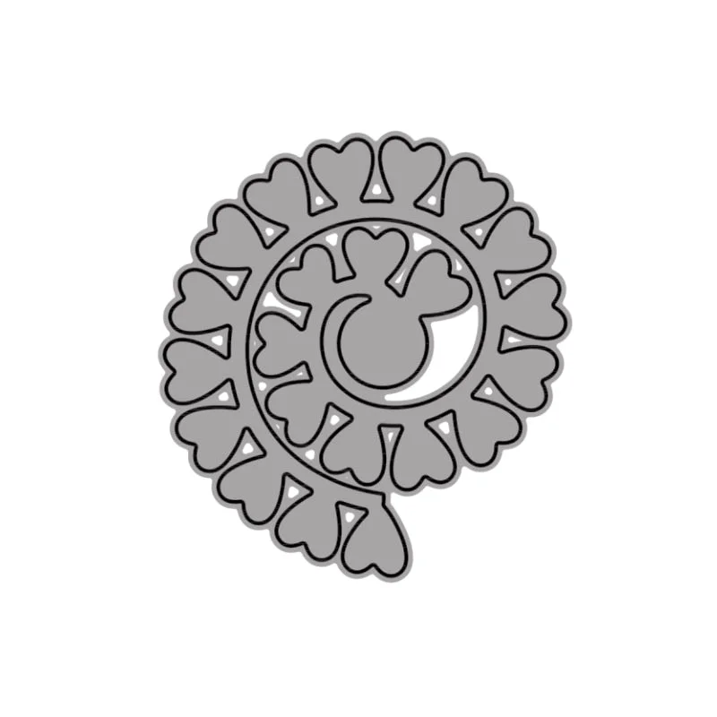 Spiral Flower Metal Cutting Dies for DIY Scrapbooking Album Paper Cards Decorative Crafts Embossing Die Cuts Christmas 2021new