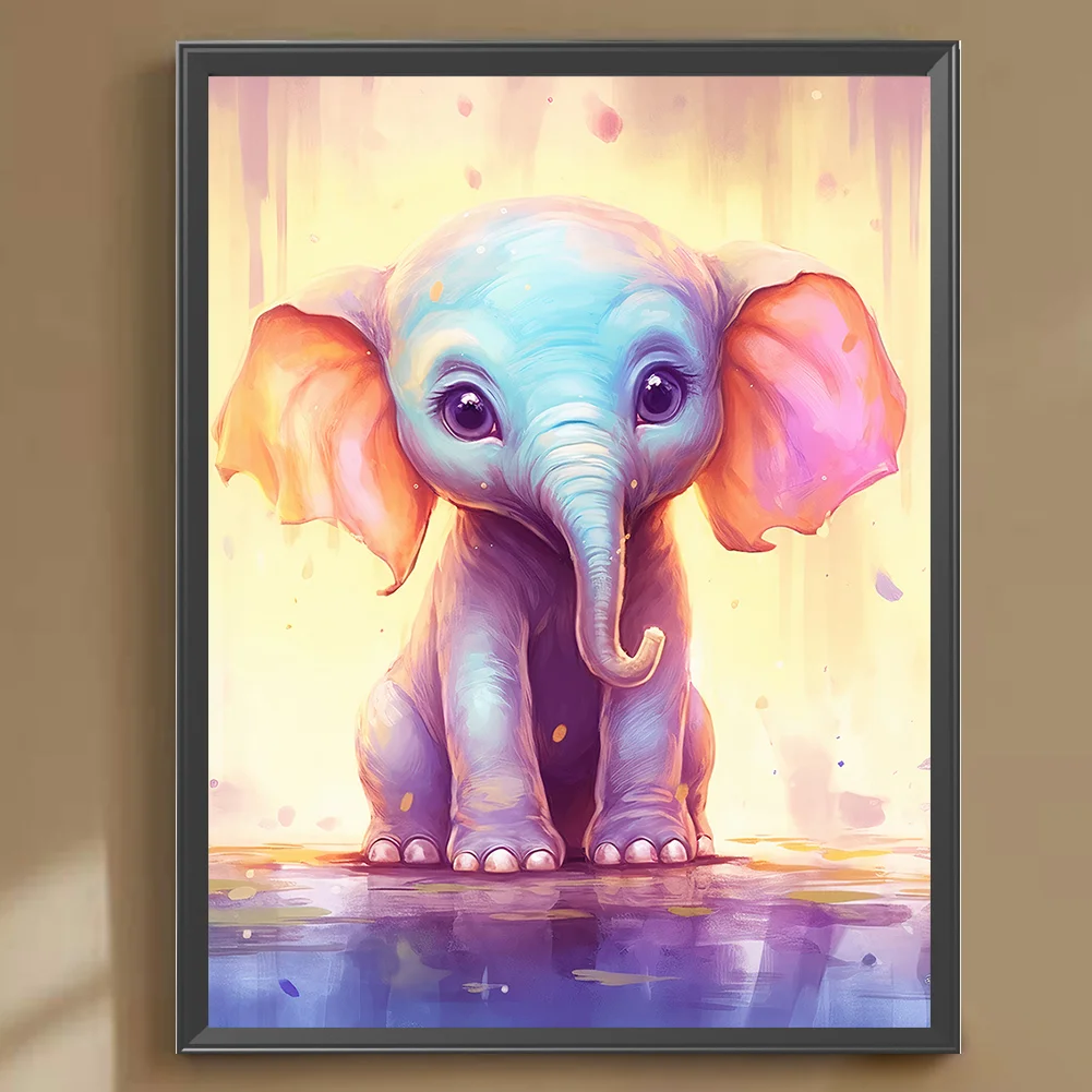 Diamond Painting - Full Round Drill - Elephant(Canvas|30*40cm)