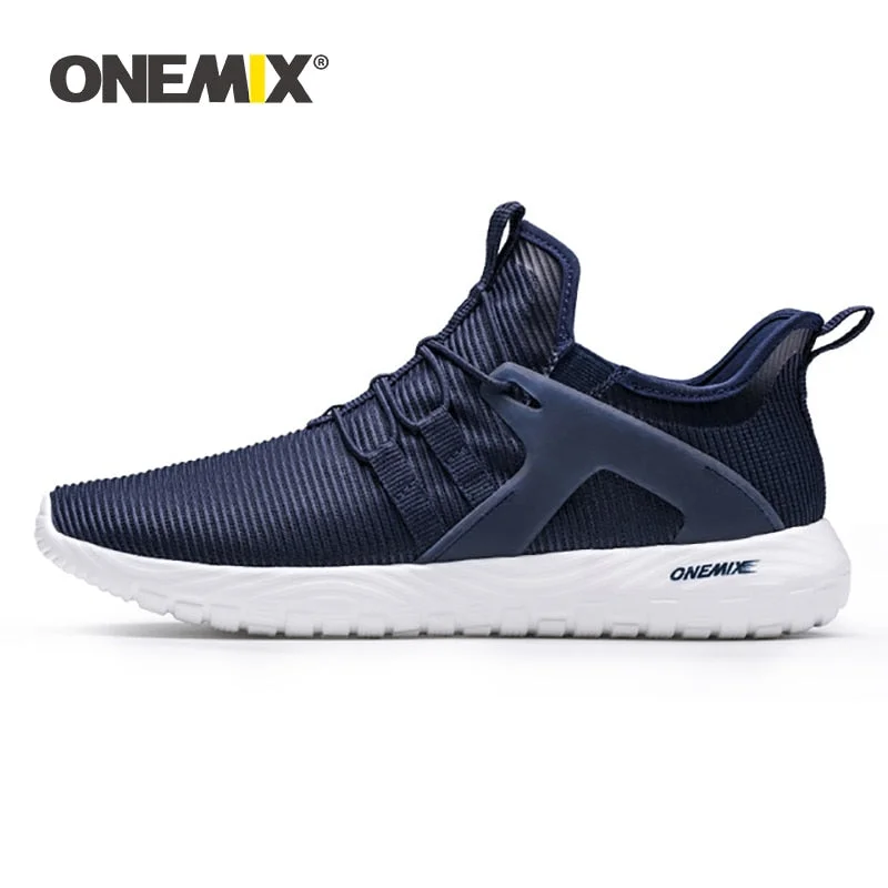 ONEMIX hot sale Men Sneakers Light Weight Breathable Lace-up Training Jogging Shoes Adult Male Outdoor Casual Shoes