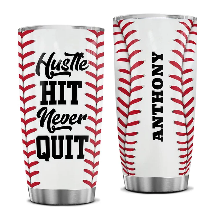 Personalized Baseball Stainless Steel Mug|M31