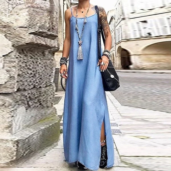 Strap Sexy Loose Denim Dress