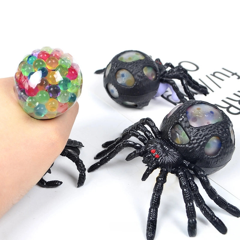 Hot Selling Halloween Spider Vent Ball Children's Trick Toy Funny Pinch Music Factory Supply