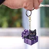 6Pcs Double Sided Special Shape Gift Box Cat Diamond Painting Keychain