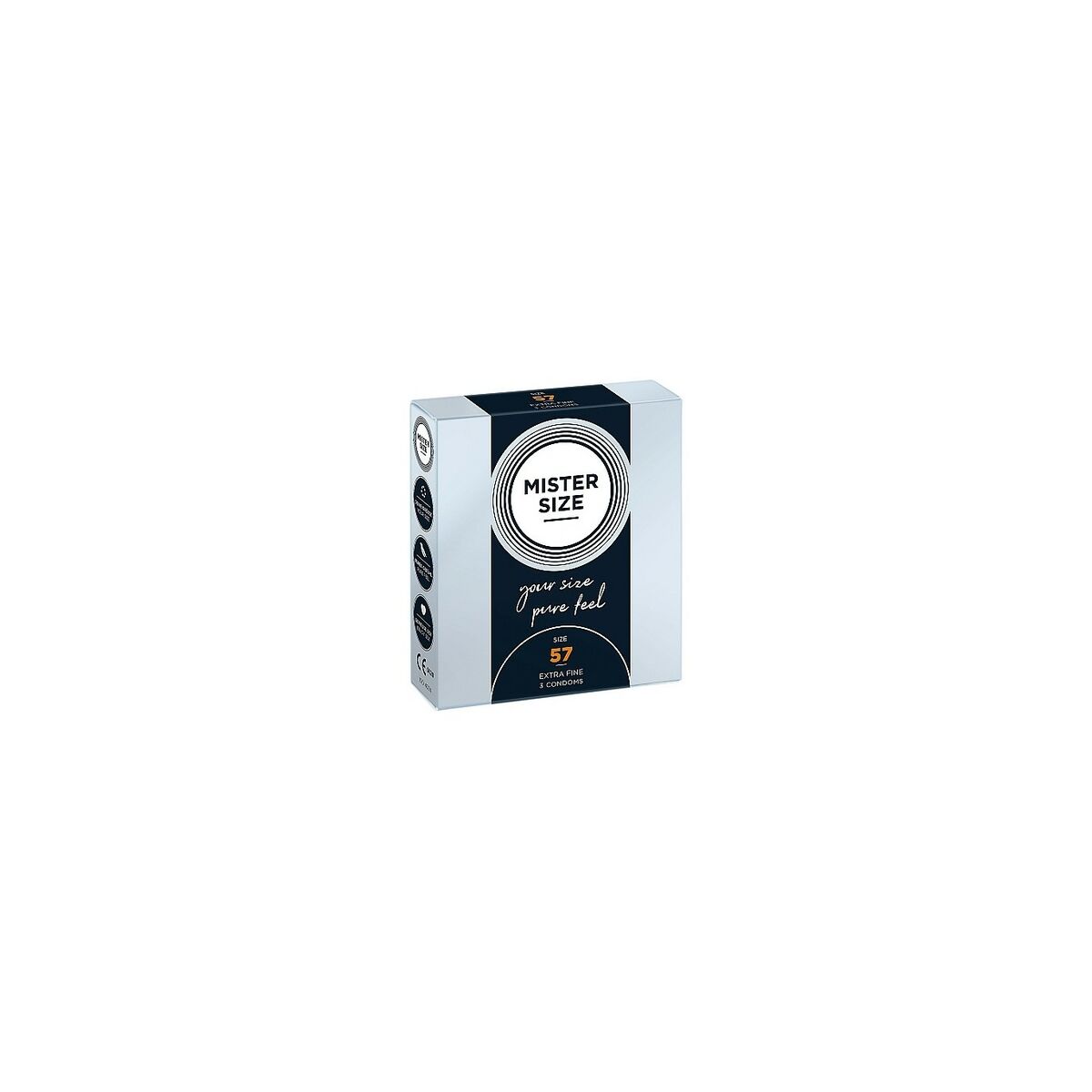 Condoms Mister Size Pure Feel Extra Thin &Oslash; 5,7 cm