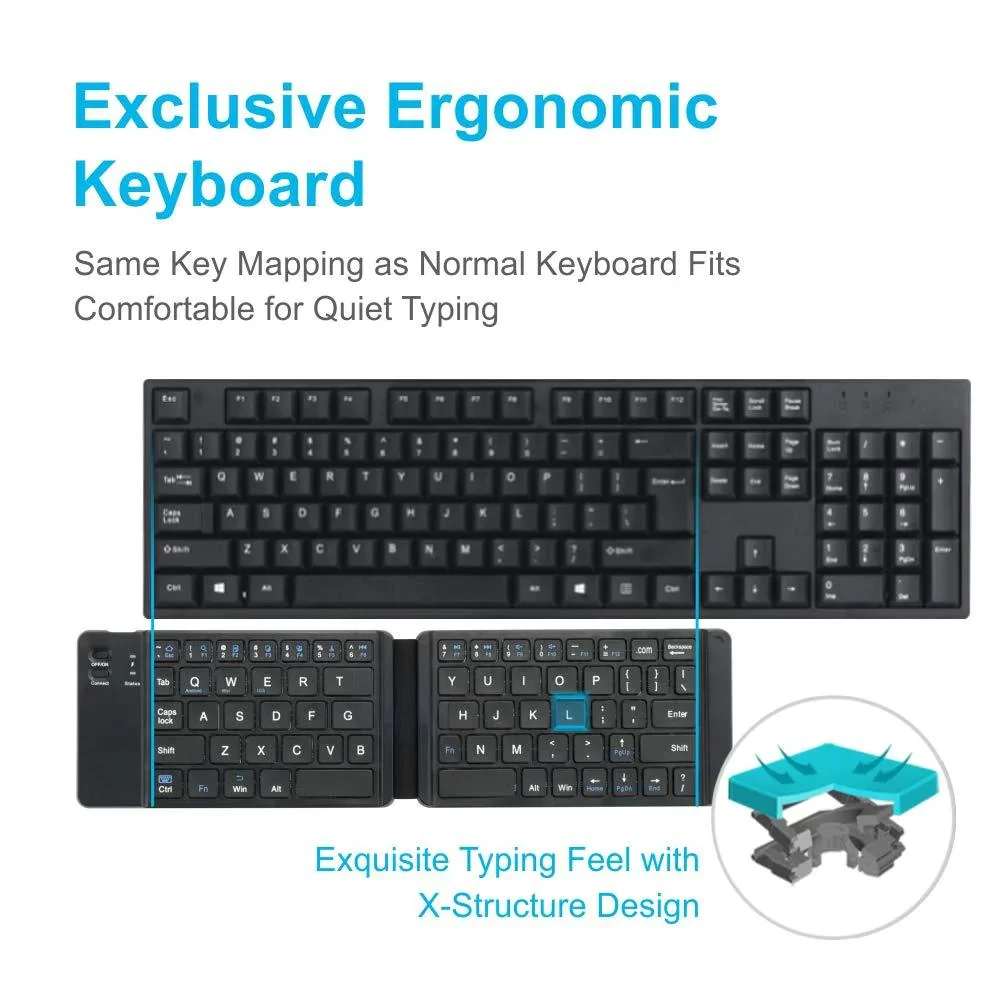 Folding Touch Bluetooth Keyboard