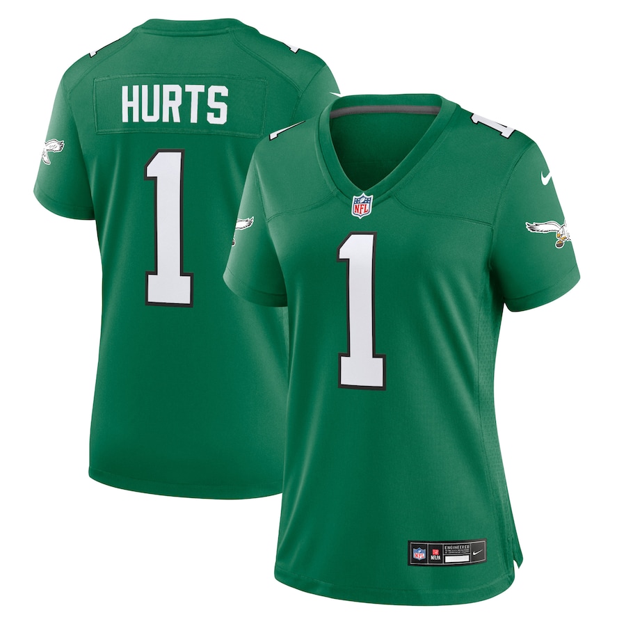 Women's Philadelphia Eagles Jalen Hurts Kelly Green Game Jersey - Green mysite