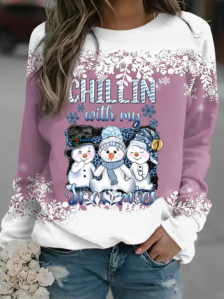 Chillin' With My Snowmies Winter Long Sleeve Shirt