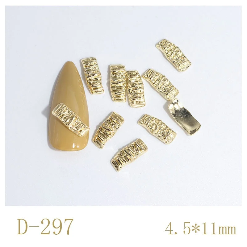 Nail Decoration Irregular Special Shaped Rutin Designs Metal Rhinestones 50 pcs/Set Nail Tips For Beauty Salons-Nail Inspo