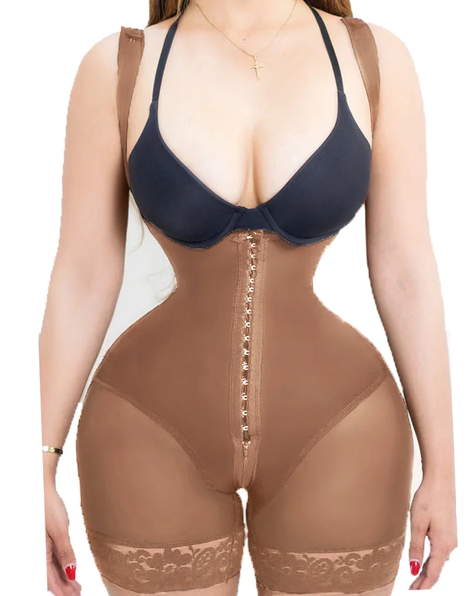 Moneyspeaks Drawstring Anti Cellulite Body Shaper with Hooks