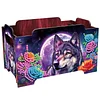 5D DIY Diamond Painting Art Decorative Storage Box Wood Storage Clutch (Wolf)