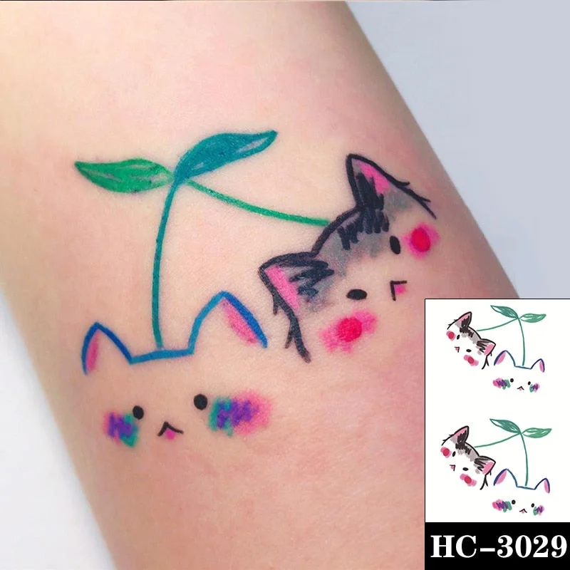 Holding Hands In Love Stickers Hand Heart Tattoo Body Art Makeup Waterproof Temporary Women and Men Fake Tatoo