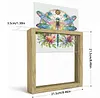 Dragonfly DIY Special Shape Double sided Print Clear Diamond Art Kit Wooden Framed Diamond Painting Kit(21.5x21.5cm)