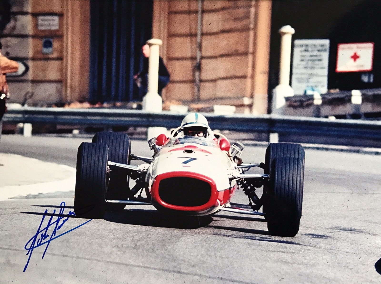 John Surtees Hand Signed Honda 16x12 Photo Poster painting F1.