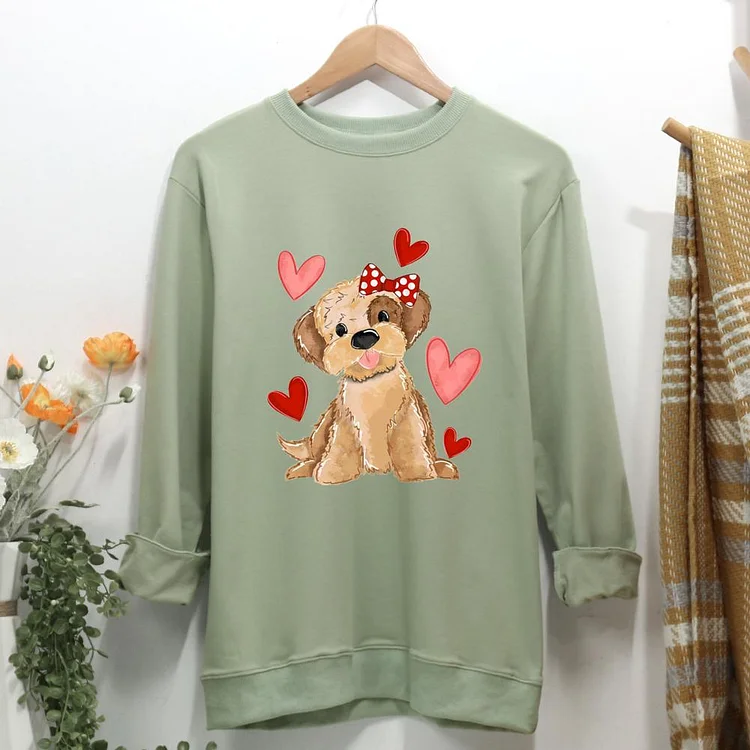 love dog Women Casual Sweatshirt-0024523