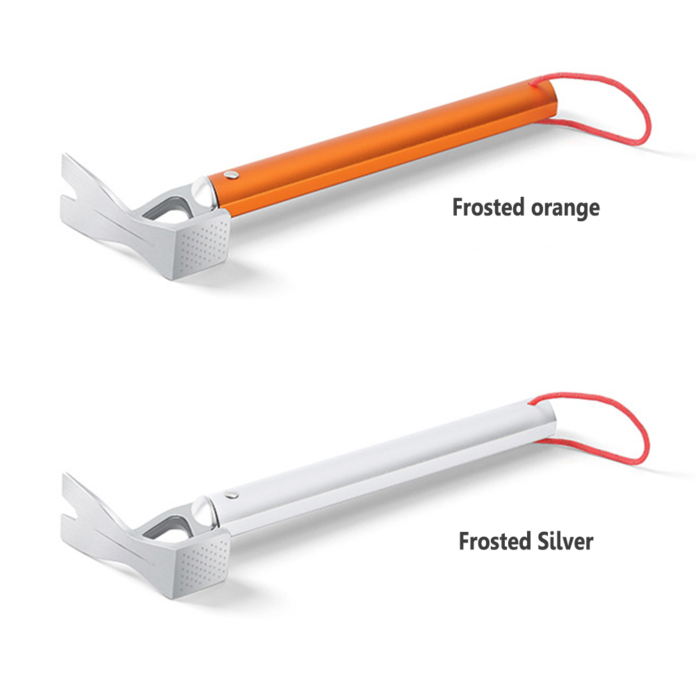 

Lightweight Camping Tent Peg Hammer Stainless Steel Nail Puller Extractor, Orange, 501 Original