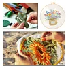 Flowers-DIY Embroidery Kit with Pattern Cotton Threads Needles Hoop 30*30cm/11.8*11.8in