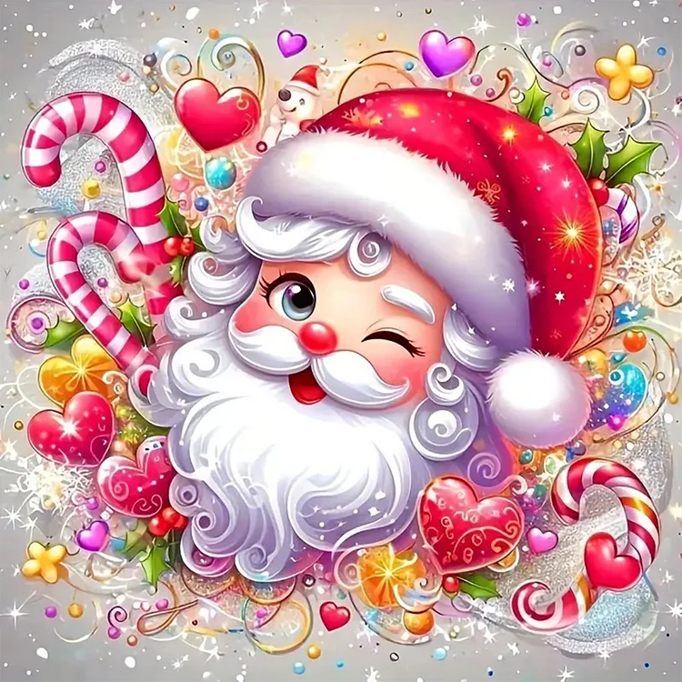 Santa Claus 40*40CM (Canvas) Full Round Drill Diamond Painting gbfke