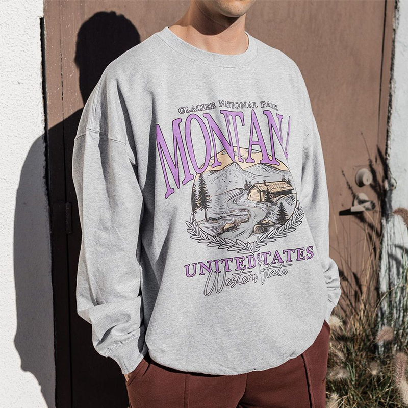 Relaxed 'Montana' Crews Sweatshirt、、URBENIE