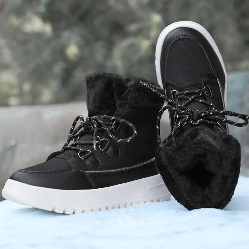 Nine o'clock New Arrivals Women Snow Boots Winter Fashion Warm Lined Female Flats Shoes Soft Comfort Botas Mujer Big Size 36-42