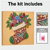 Christmas Stockings Framed Pearl Painting Kit 25x25cm for Adults
