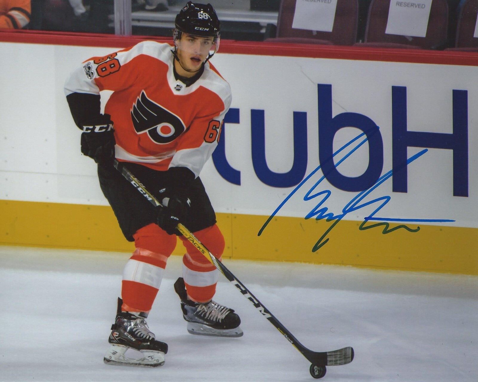 Morgan Frost Signed 8x10 Photo Poster painting Philadelphia Flyers Autographed COA