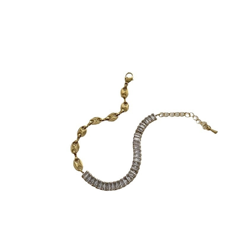 Basic Minimalist Classic Style Geometric Titanium Steel Bracelets In Bulk