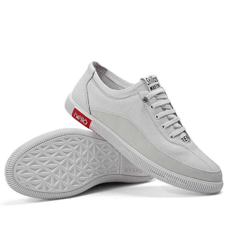 2021 New Branded Mens Shoes Genuine Leather Casual Tenis Luxury Shoes Man Non Slip Breathable Loafers Men Skateboard Hombre