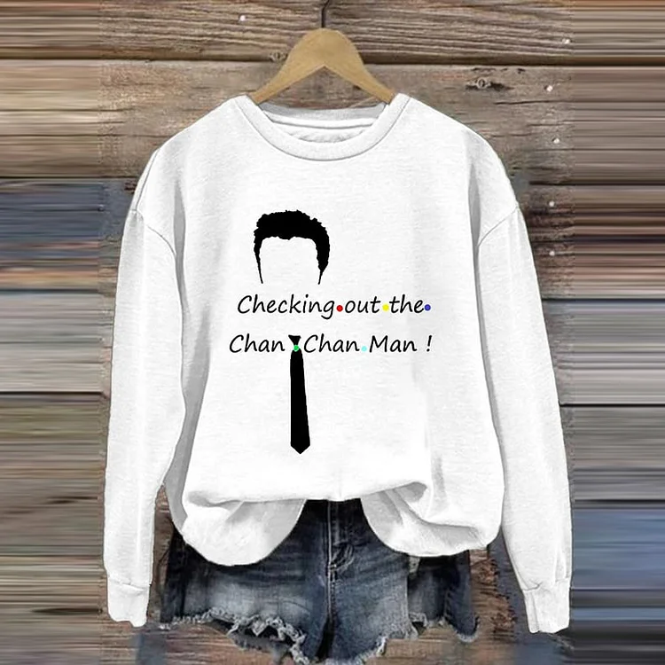 Wearshes Women'S Checking Out The Chan Chan Man Causal Printed Sweatshirt