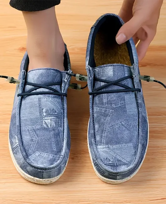 Casual Slip-On Lace Up Round Head Moccasin Shoes 