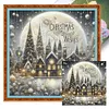 Christmas Scenery-14CT Stamped Cross Stitch 40*40cm/15.75*15.75in tapestrymarket