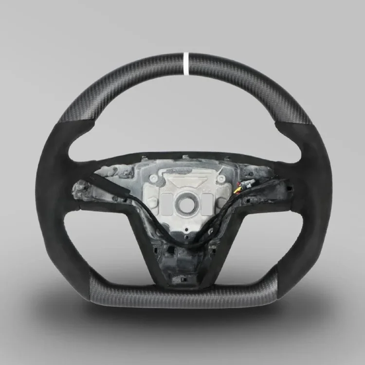 Tesla Model S/ X 2021+ Plaid Customized Round Style Steering Wheel - TESLASY